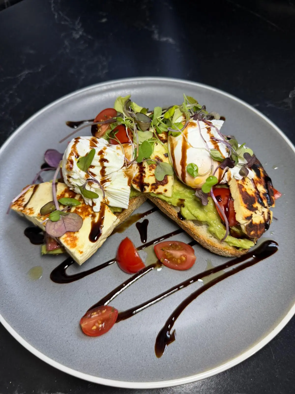 Halloumi Bruschetta Toast